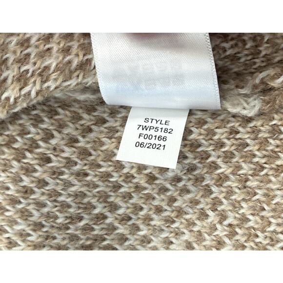 NWT Lucky Brand Sz S Tan Brn Camo 5 Button Up Cardigan Wool Blend MSRP $80 - Picture 6 of 9